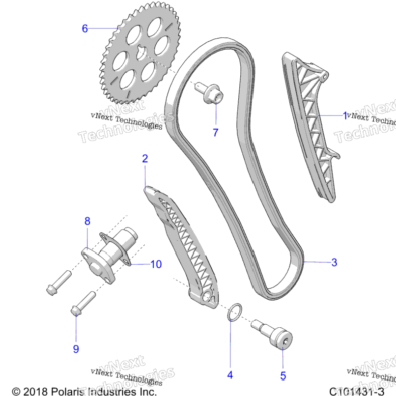 Engine, Cam Chain And Tensioner A24sgs95ct/S95ft
