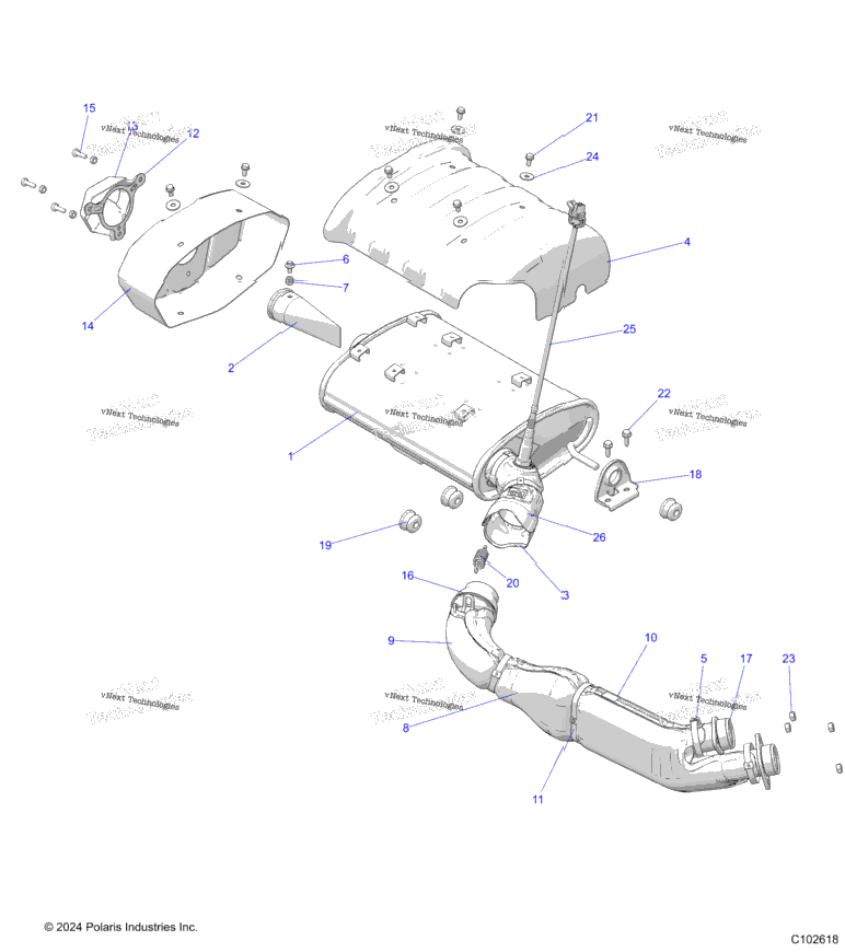 Engine, Exhaust A24sgs95ct/S95ft