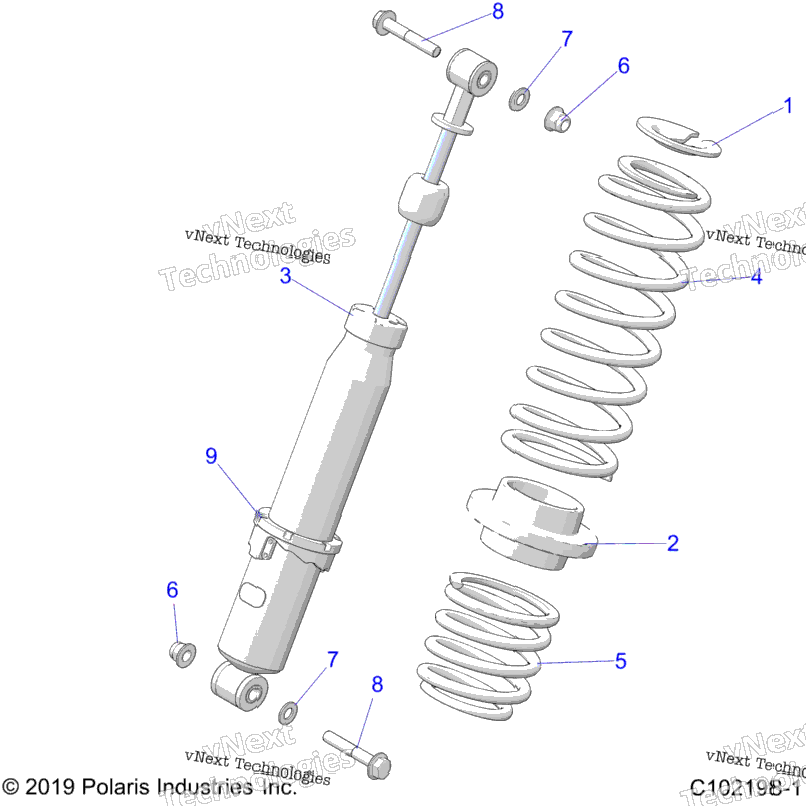 Suspension, Shock, Rear A24sgs95ct/S95ft
