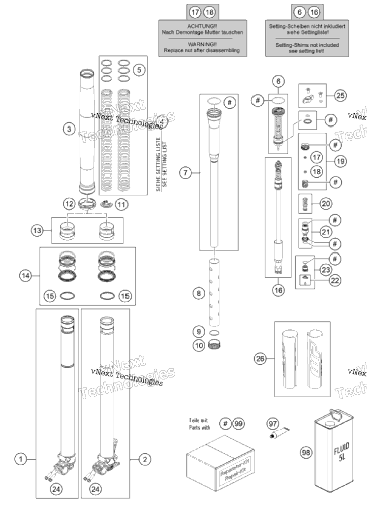 Front Fork Disassembled