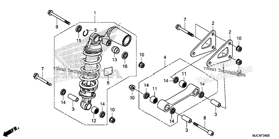 Rear Shock Absorber (Cbr600rr)
