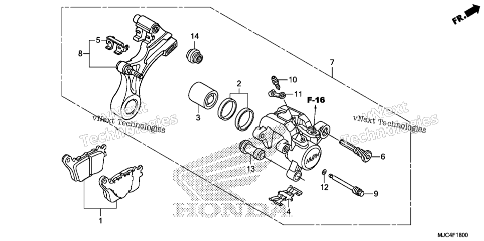 Rear Brake Caliper (Cbr600rr)