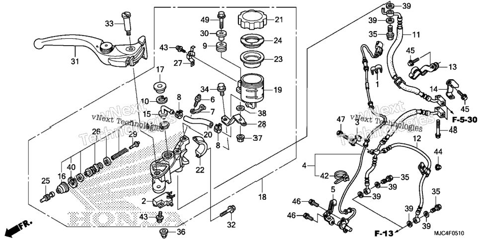 Front Brake Master Cylinder (Cbr600ra)