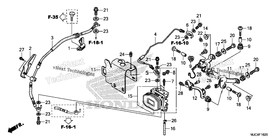 Rear Valve Unit (Cbr600ra)