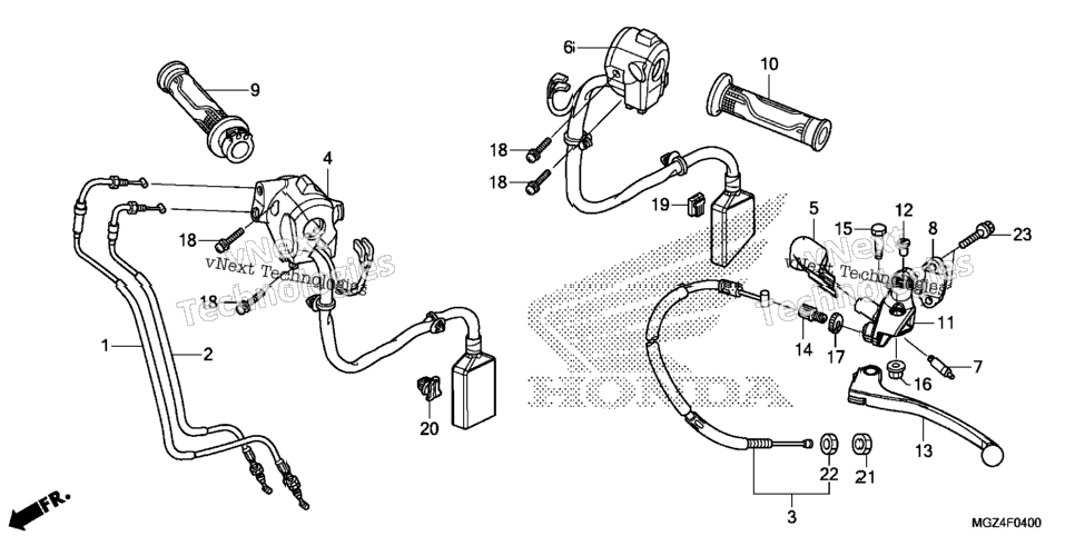 Handle Lever@Switch@Cable