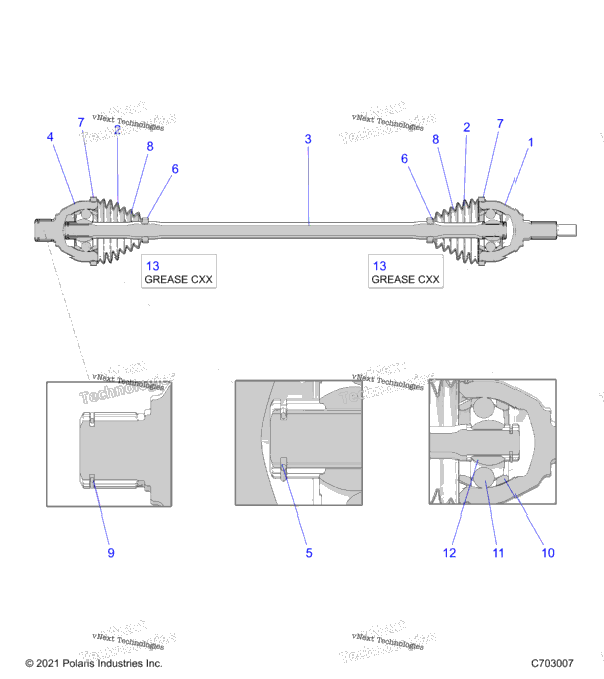 Drive Train, Half Shaft, Front Z24gad92a/92B