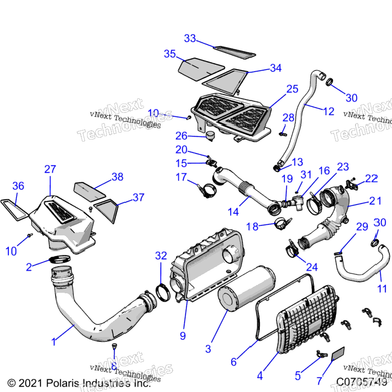 Engine, Air Intake System Z24gad92a/92B