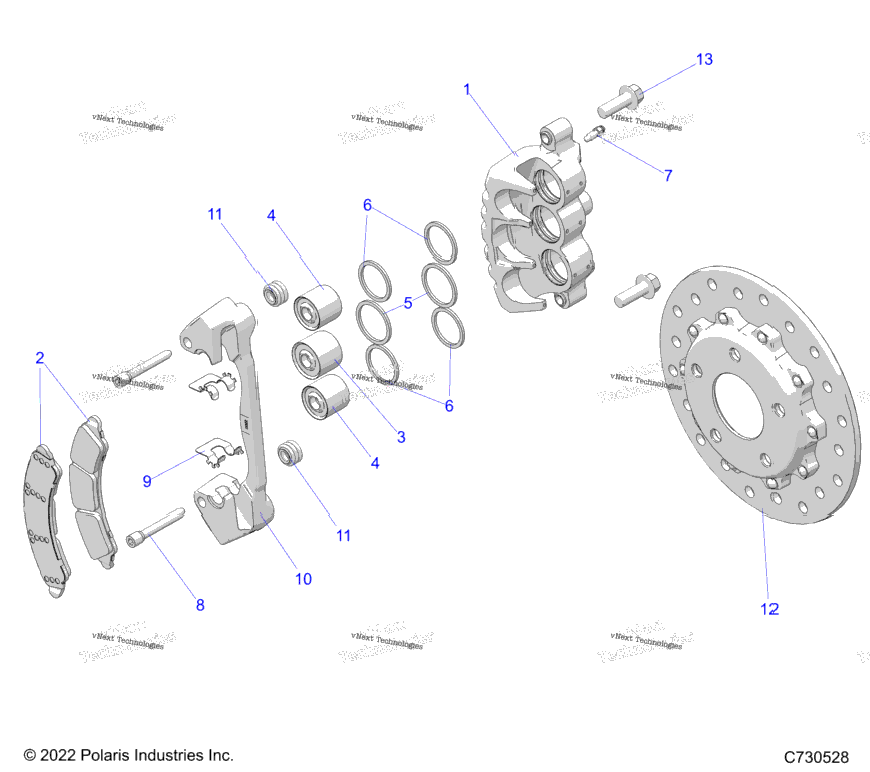 Brakes, Caliper, Front Z24gae92a/92B