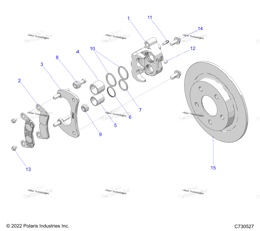 Brakes, Caliper, Rear Z24gae92a/92B