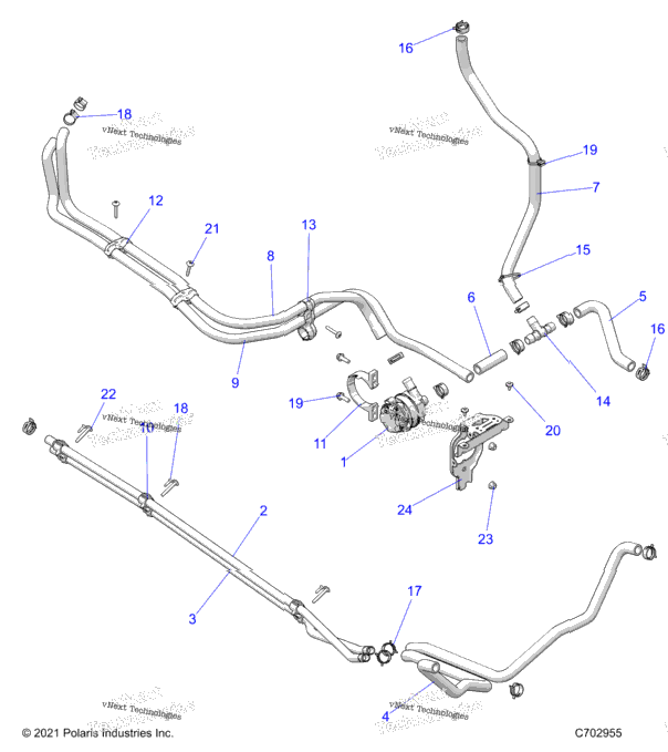 Engine, Cooling Routing Manifold Z24gae92a/92B