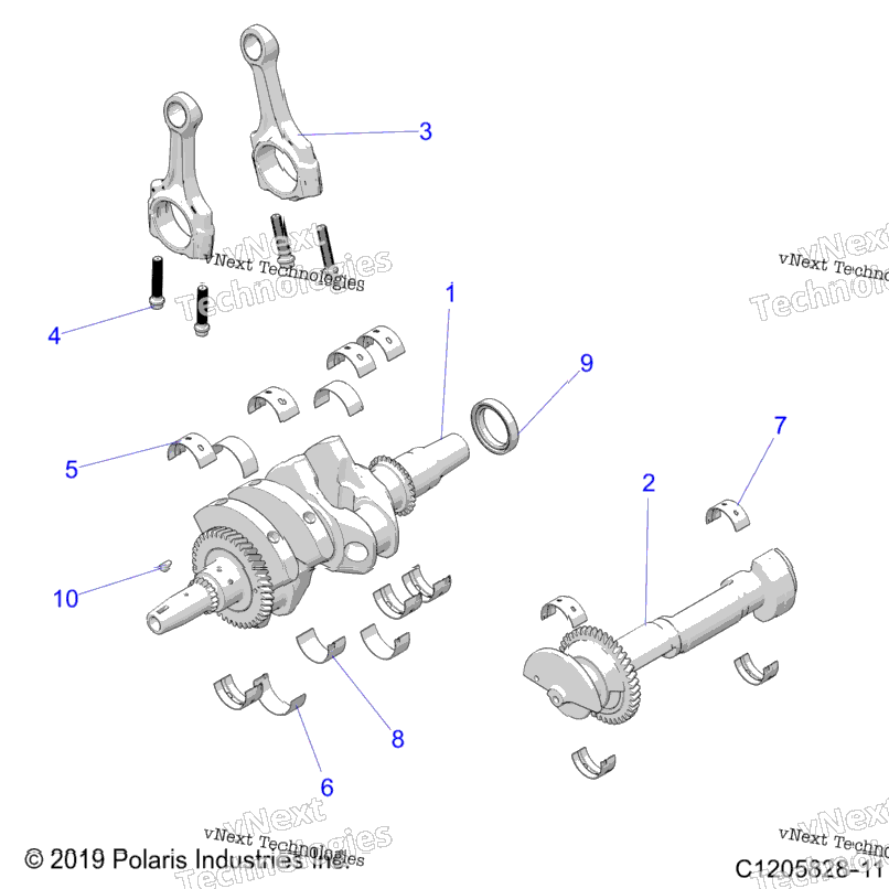Engine, Crankshaft And Bearings Z24gae92a/92B