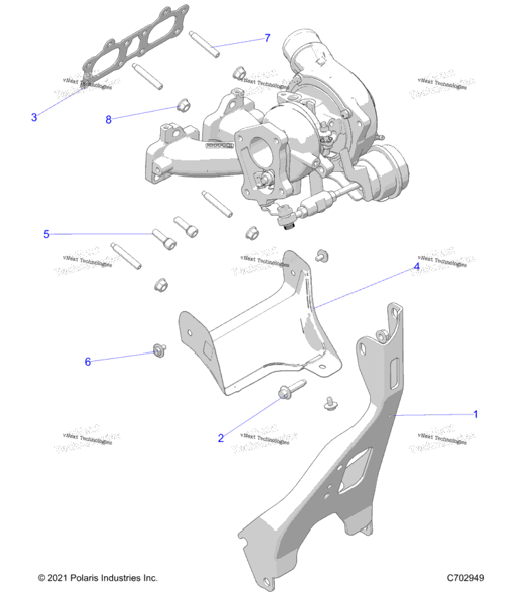 Engine, Turbo Charger Mounting Z24gae92a/92B