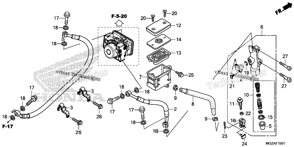 Rear Brake Master Cylinder (Abs)