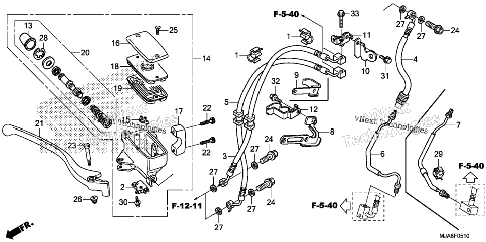 Front Brake Master Cylinder (2)