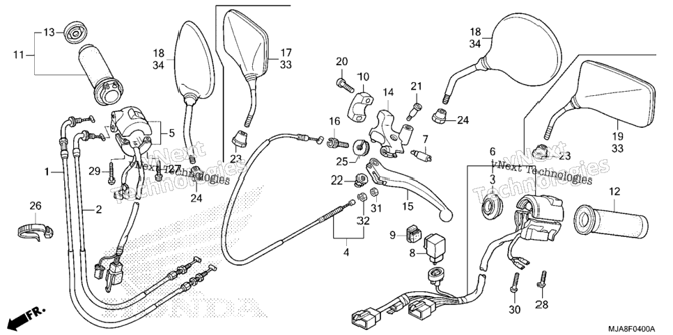Handle Lever@Switch@Cable