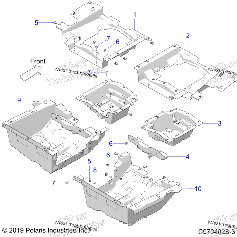 Body, Floor Panels Rear