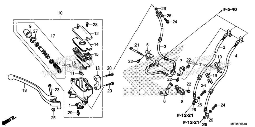 Front Brake Master Cylinder (2)