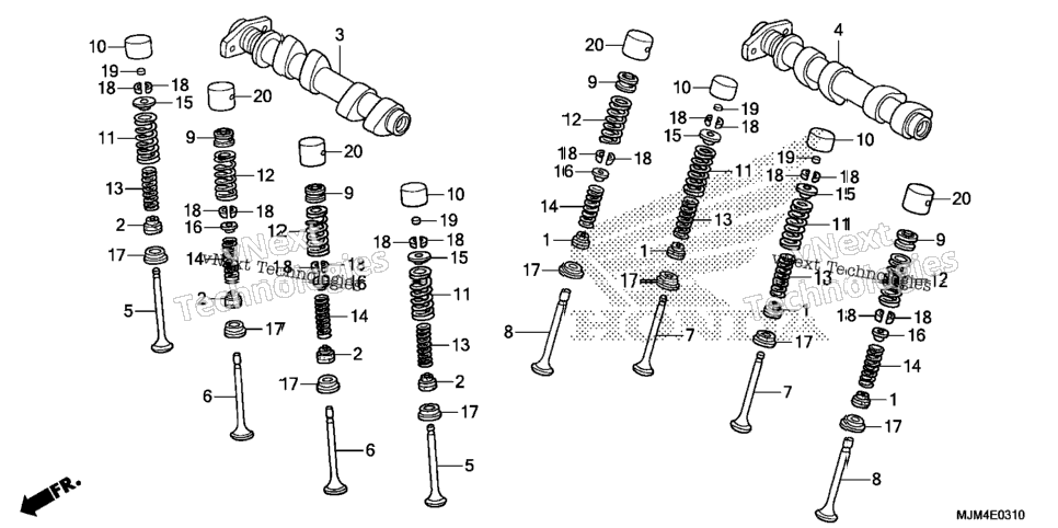 Camshaft + Valve (Rr.)