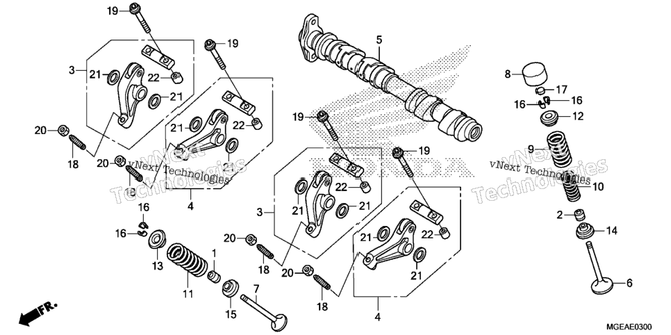 Camshaft + Valve (Fr.)