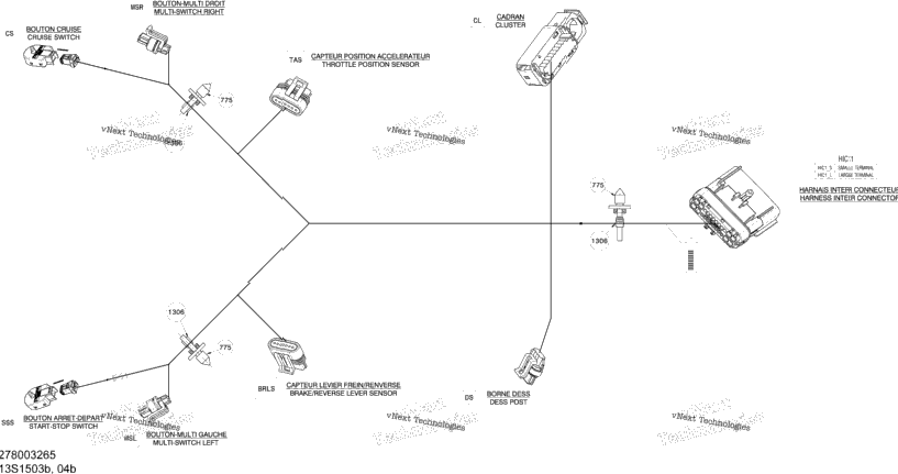 Electrical Harness - Steering Harness - 278003265 (Refer To Electrical System For Model)