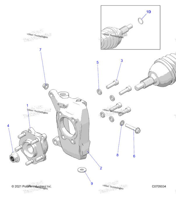 Suspension, Front Carrier And Hub