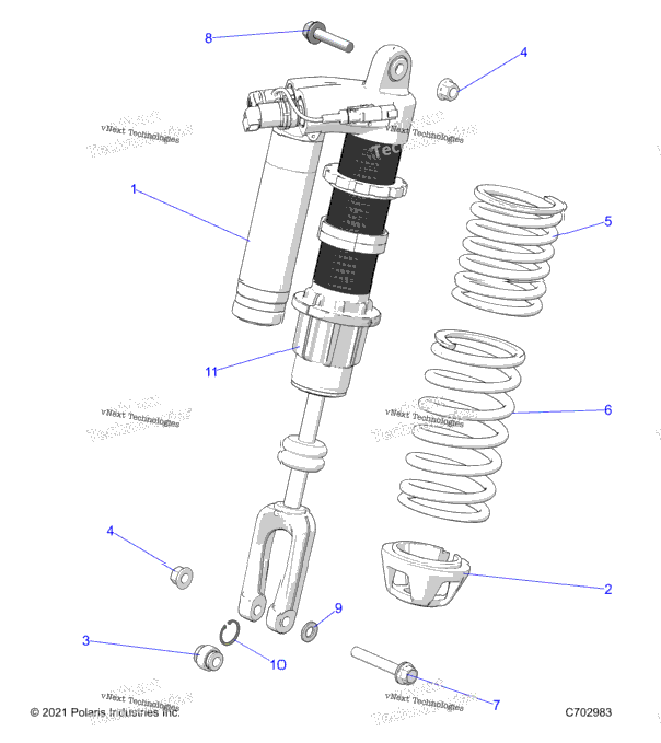 Suspension, Front Shock Mounting, Standard/Premium