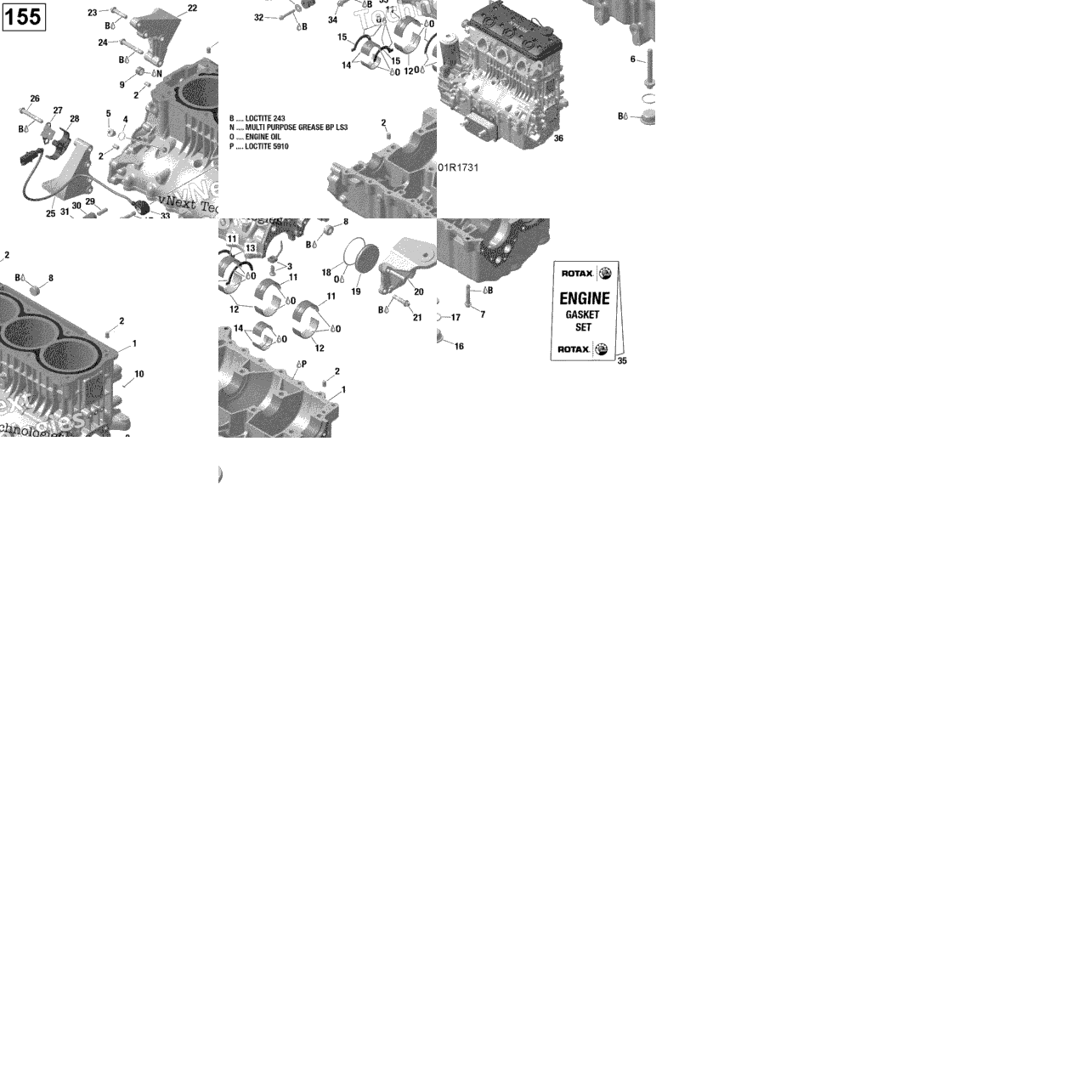 Engine Block - 130-155 Model Without Suspension