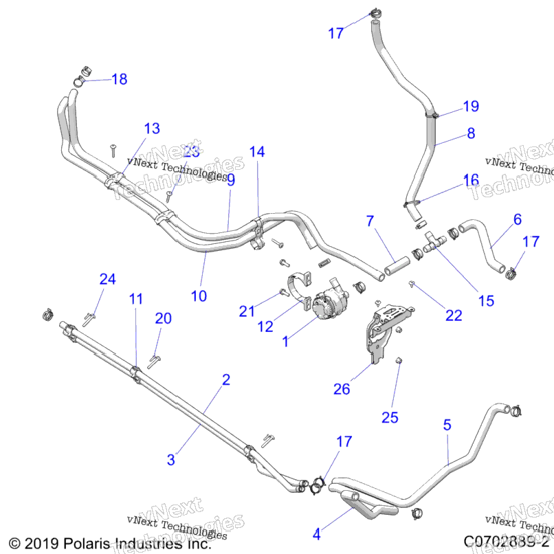 Engine, Cooling Routing Manifold