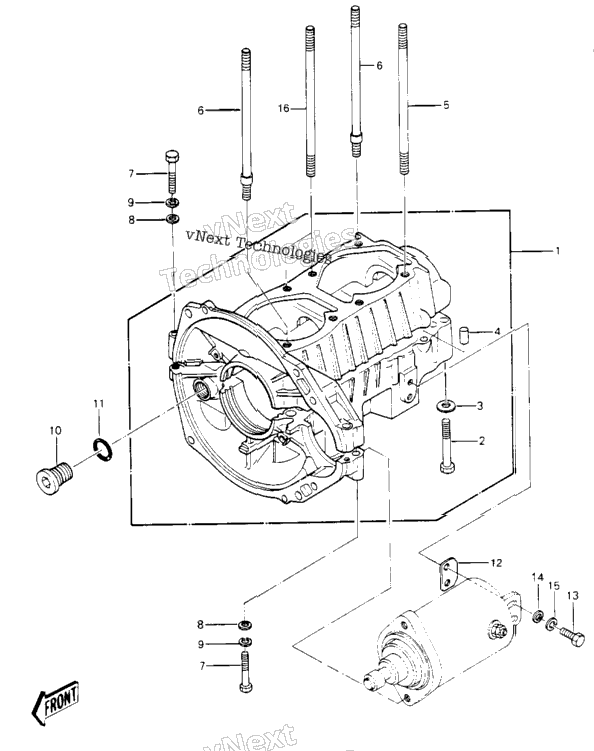 Crankcase ('84-'86 Js440-A8/A9/A10)