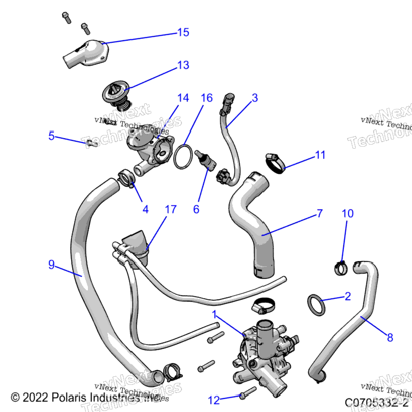 Engine, Waterpump And Bypass