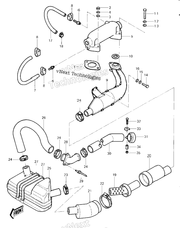 Muffler ('82-'83 Js440-A6/A7)