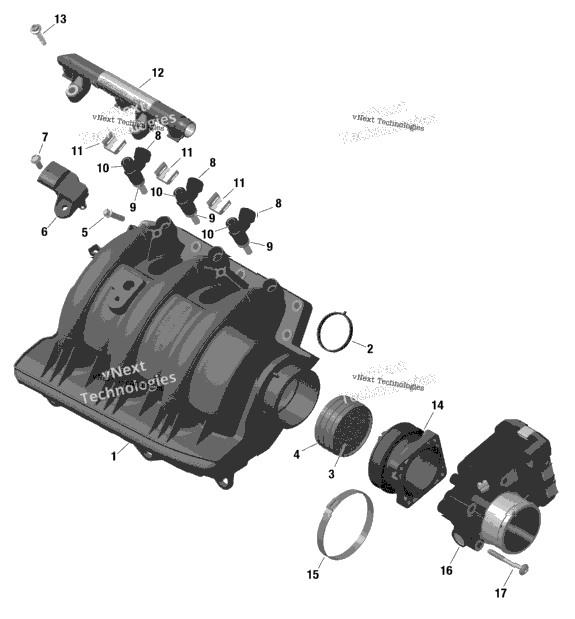 Rotax - Air Intake Manifold And Throttle Body / Built From Nov 6 2020