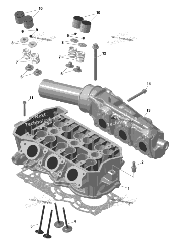 Rotax - Cylinder Head And Exhaust Manifold / Built From Nov 6 2020