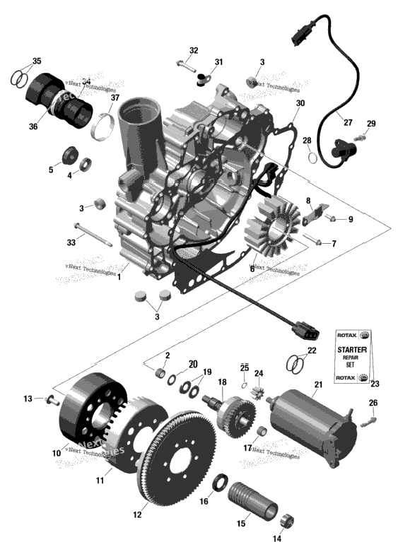 Rotax - Magneto And Electric Starter - Without Idf