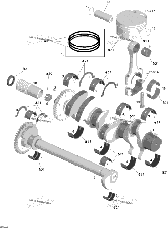 Crankshaft, Piston And Balance Shaft