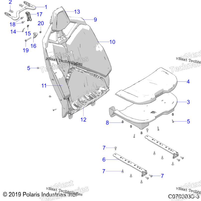 Body, Seat Asm., Rear, Standard Z24r4e92a/92B