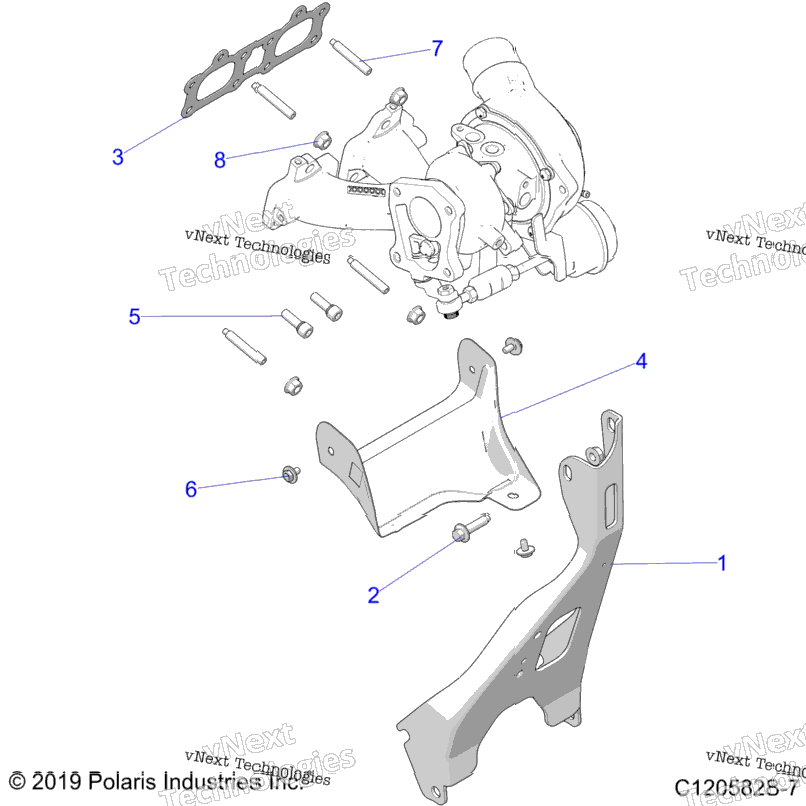 Engine, Turbo Charger Mounting Z24r4e92a/92B