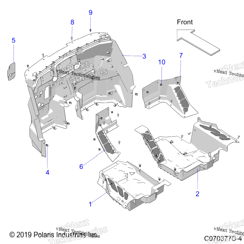 Body, Floor Panels, Front