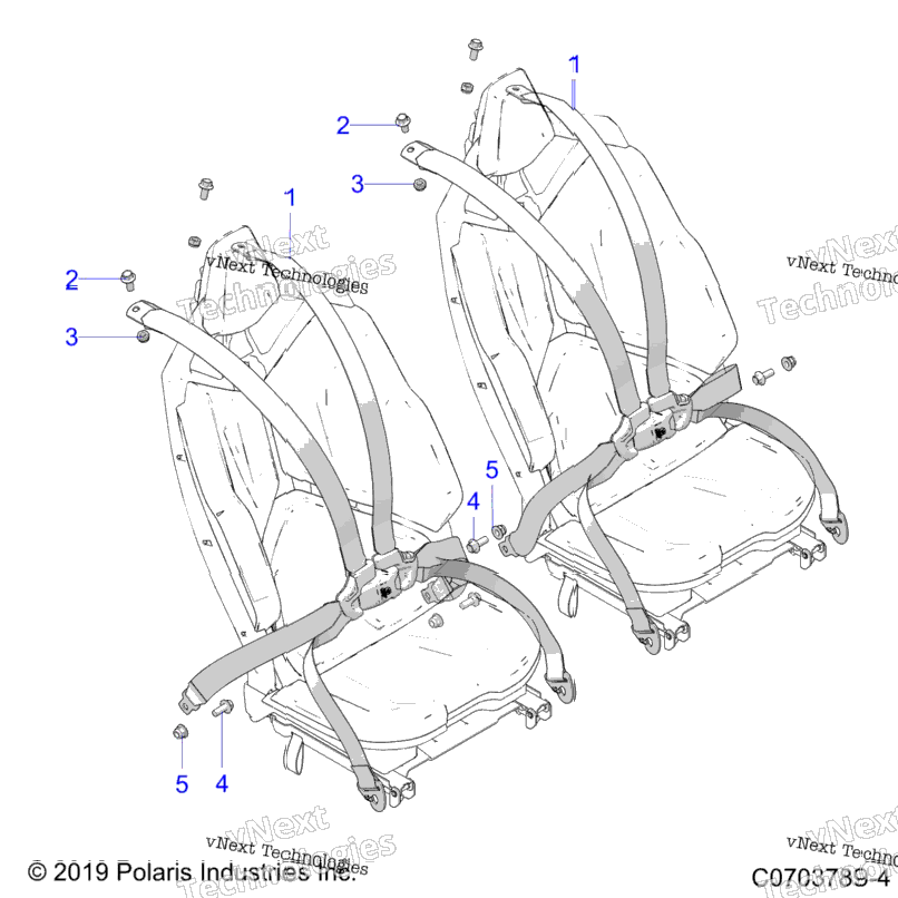 Body, Seat Belt Mounting, Rear, Premium/Deluxe