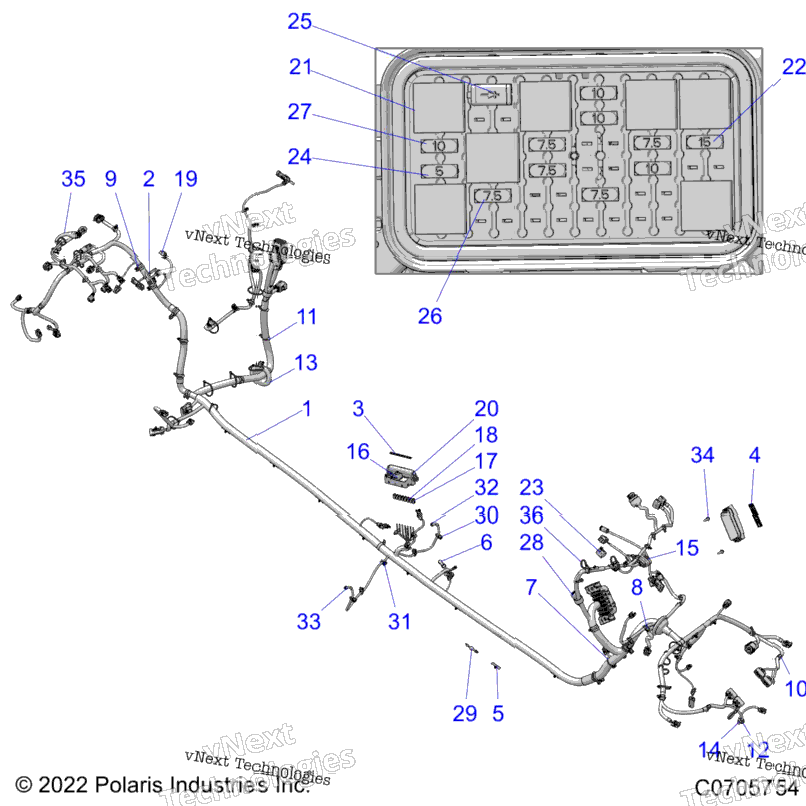 Electrical, Wire Harness, Chassis