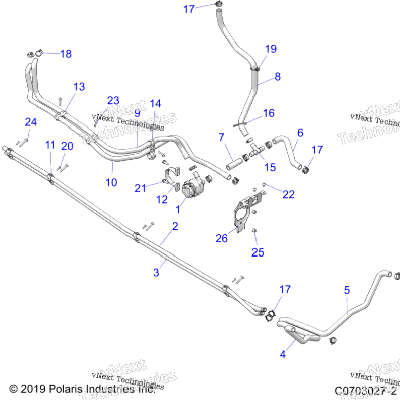 Engine, Cooling Routing, Manifold