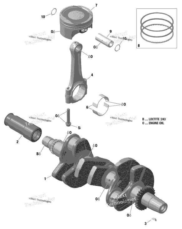Crankshaft And Pistons - 903