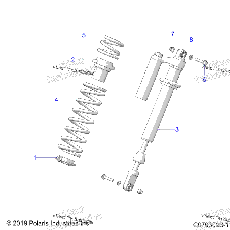 Suspension, Front Shock Mounting, Standard/Premium