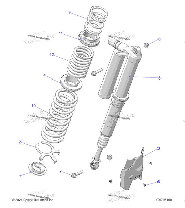 Suspension, Rear Shock Mounting, Standard/Premium