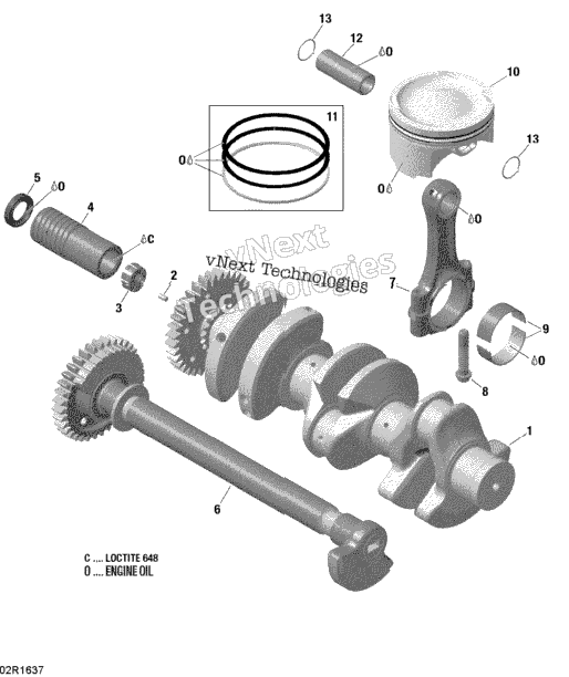 Crankshaft, Pistons And Balance Shaft - 300