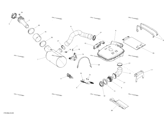 Exhaust System - Without Suspension