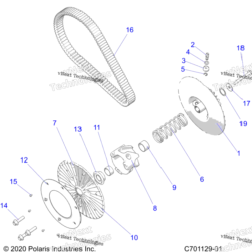 Drive Train, Secondary Clutch/Belt