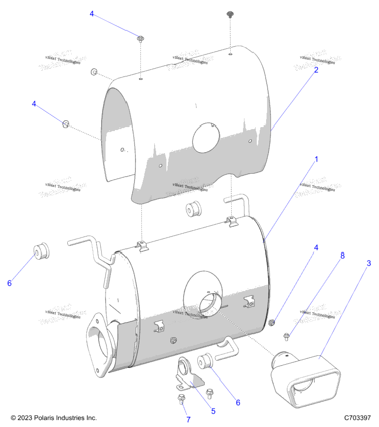 Engine, Exhaust System, Silencer And Related