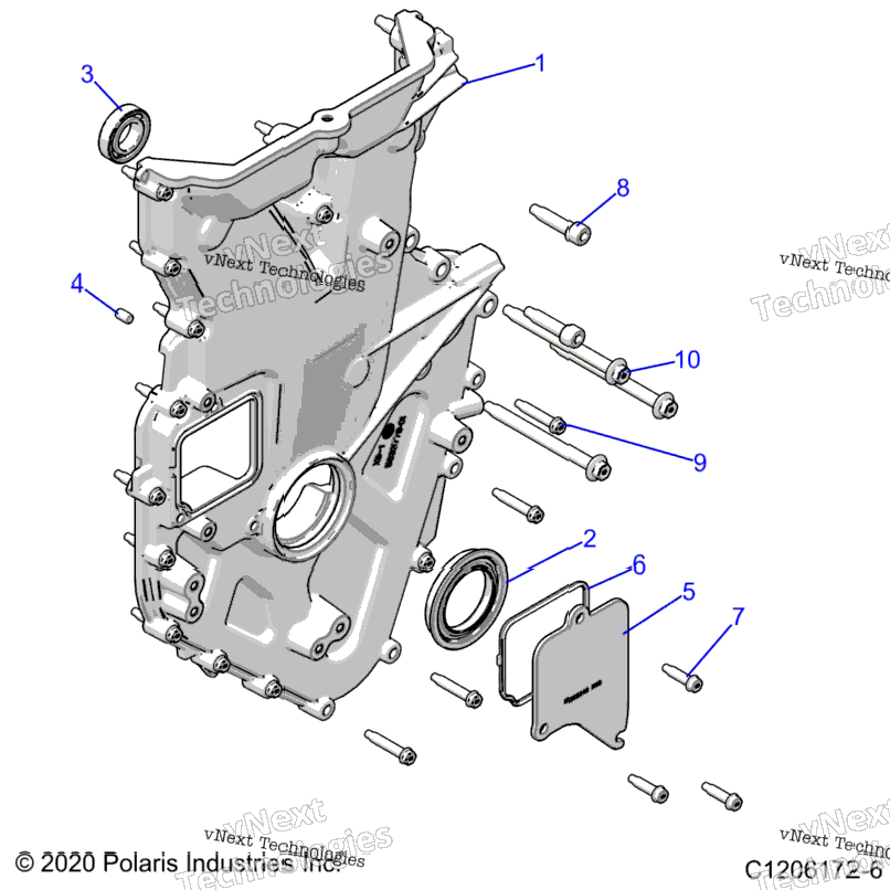 Engine, Front Cover And Related