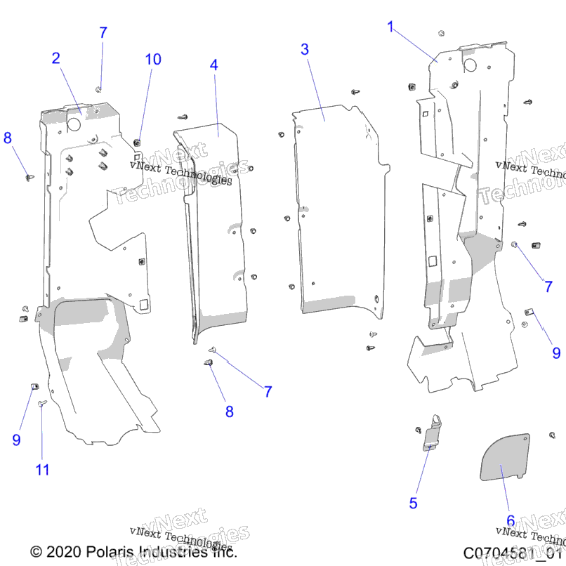 Body, Rear Closeoff, Side Panels